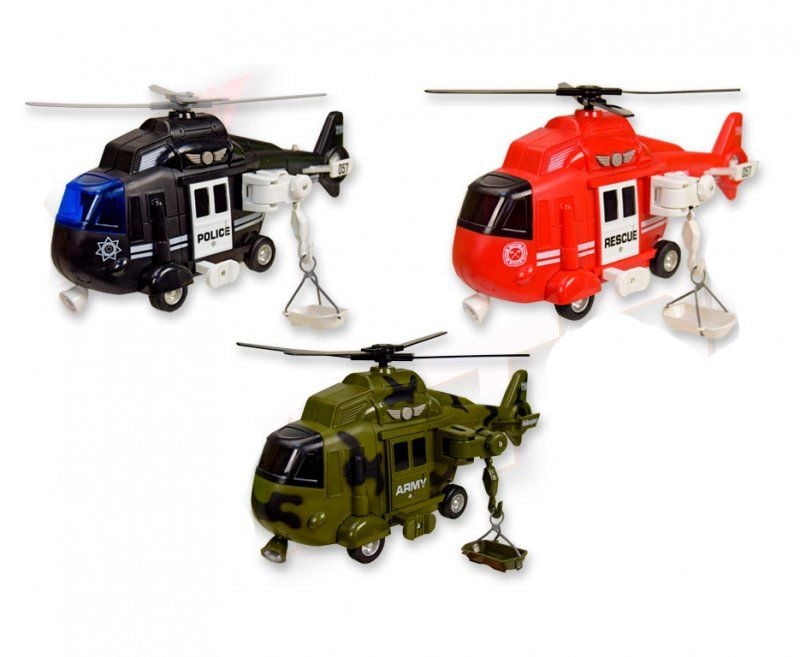 Гелікоптер бат 1:16 міські служби пластик звук світло  в коробці 32*18*11,5см 7674ABC Автопром