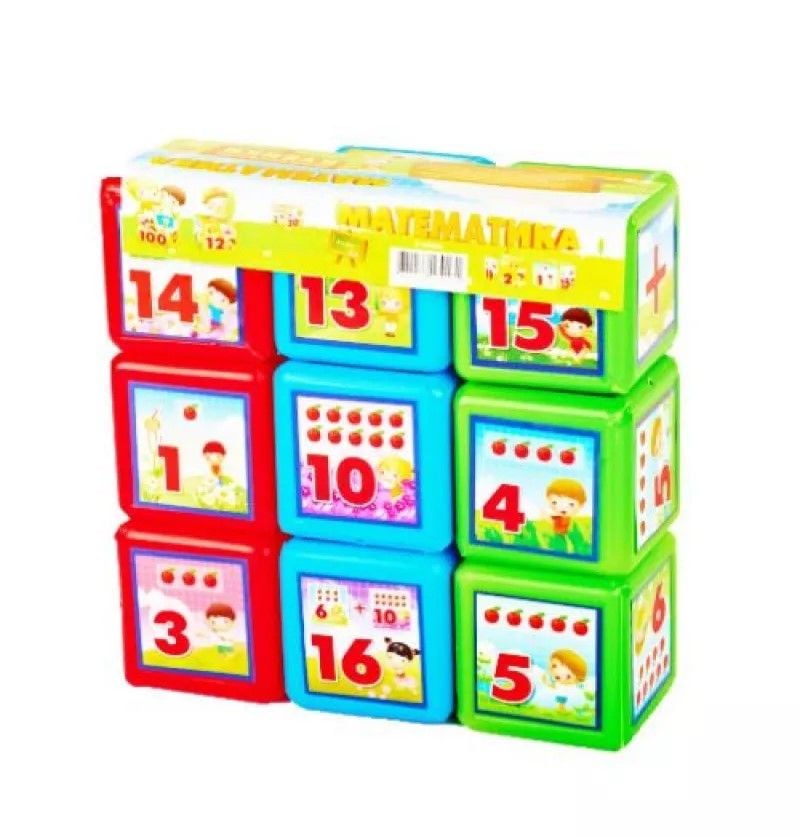 Кубики 9шт. Математика у плівці МР-30009/09051 україна