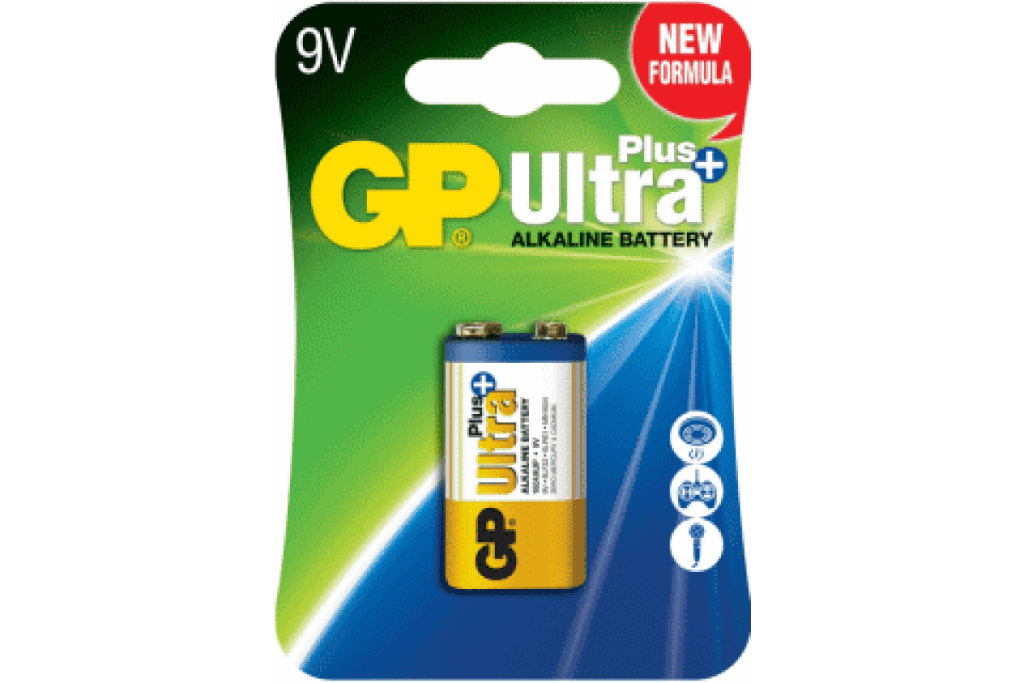 Батарейка крона GP Ultra + 9V Alkaline GP1604AUP-5UE1 Китай