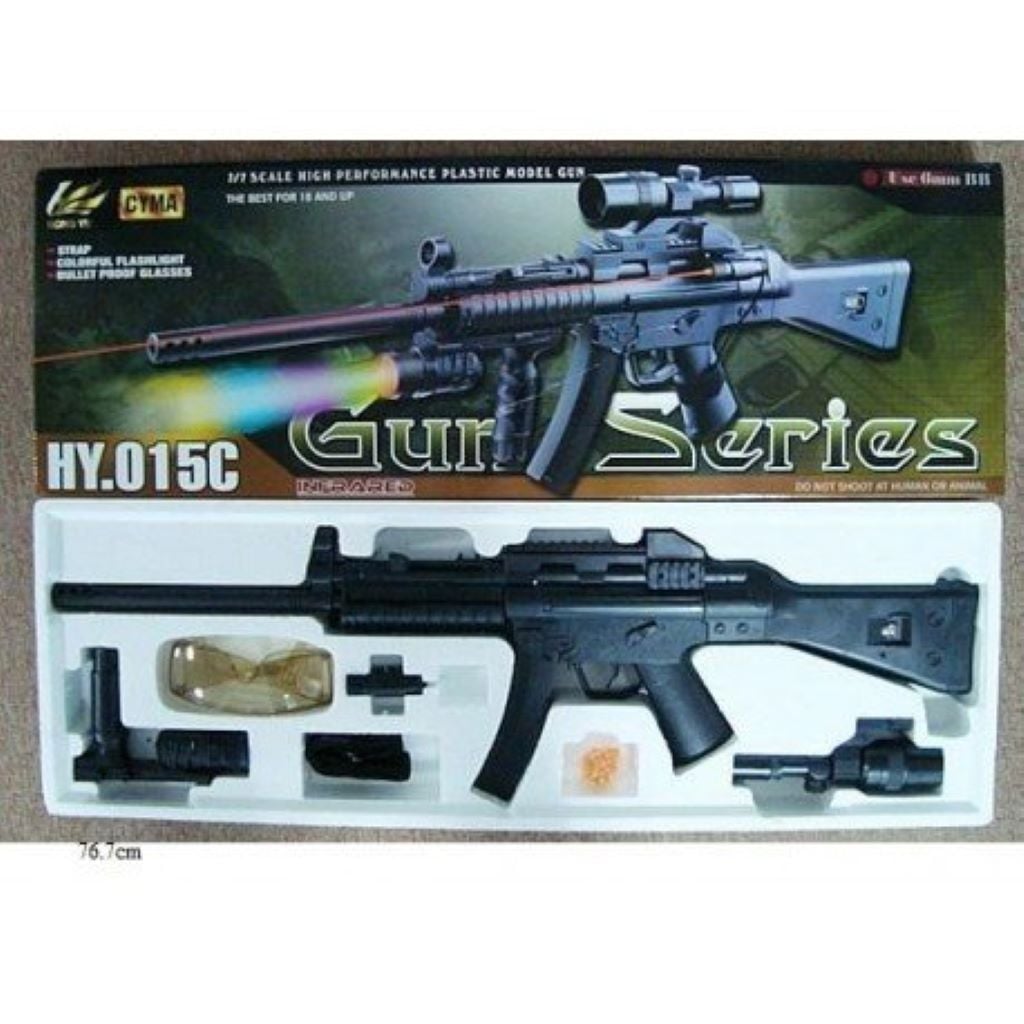 Автомат на пулях CYMA лазер ліхтарик коробка 66*26*7см HY015C Tilli