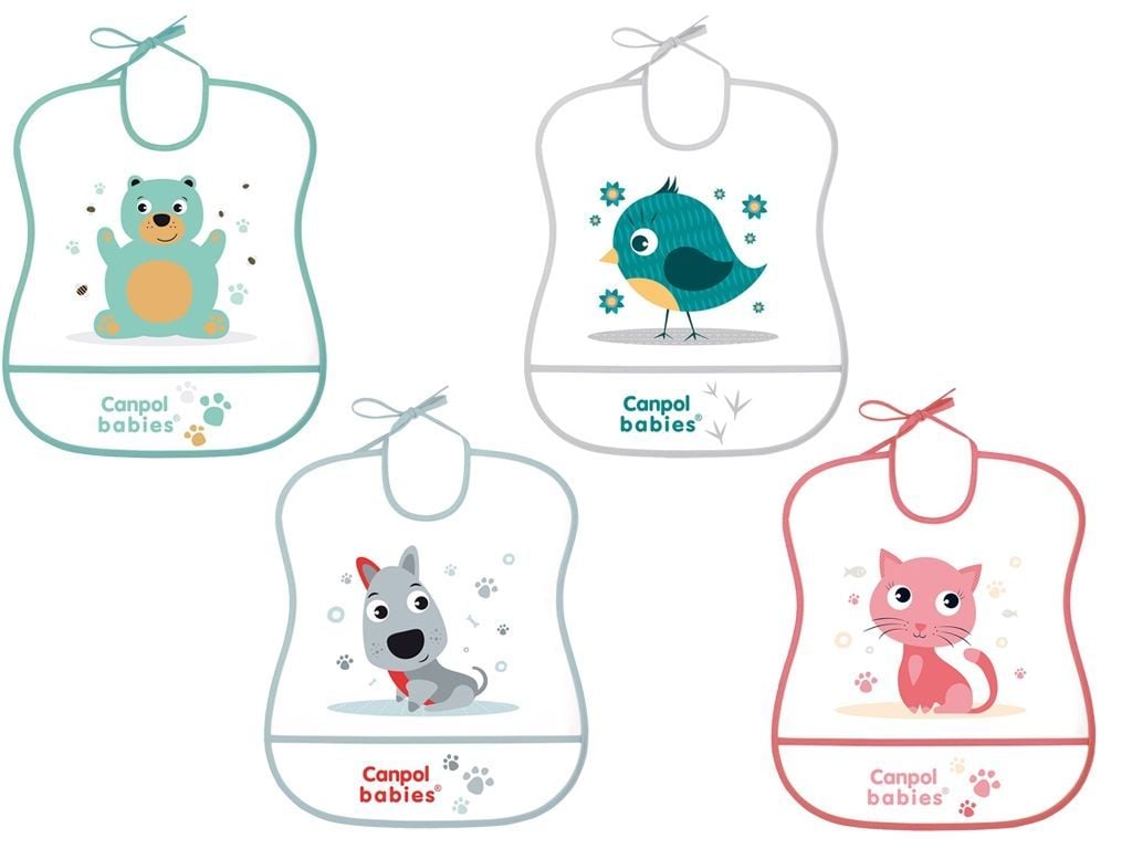 Слинявчик пластмасовий м'який мікс видів мікс  кольорів 2/919 canpol 6-18мр