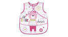 Слюнявчик фартушок пластмасовый мягкий розовый 9/236_pin canpol 0/1р