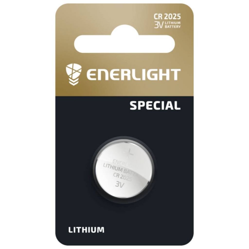 Батарейка таблетка Lithium CR 2025 BLI 1 шт на планшеті 502536 Enerlight