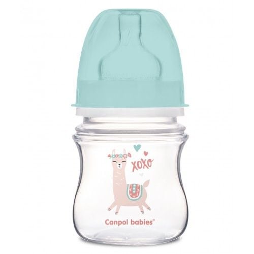 Пляшка 120мл з малюнком широким отвором Зелена 35/220_gre canpol