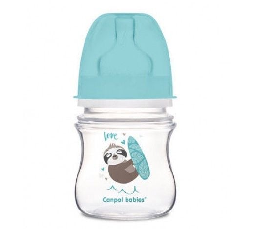 Пляшечка з широким отвором 120мл антіколікова блакитна 35/220_blu canpol