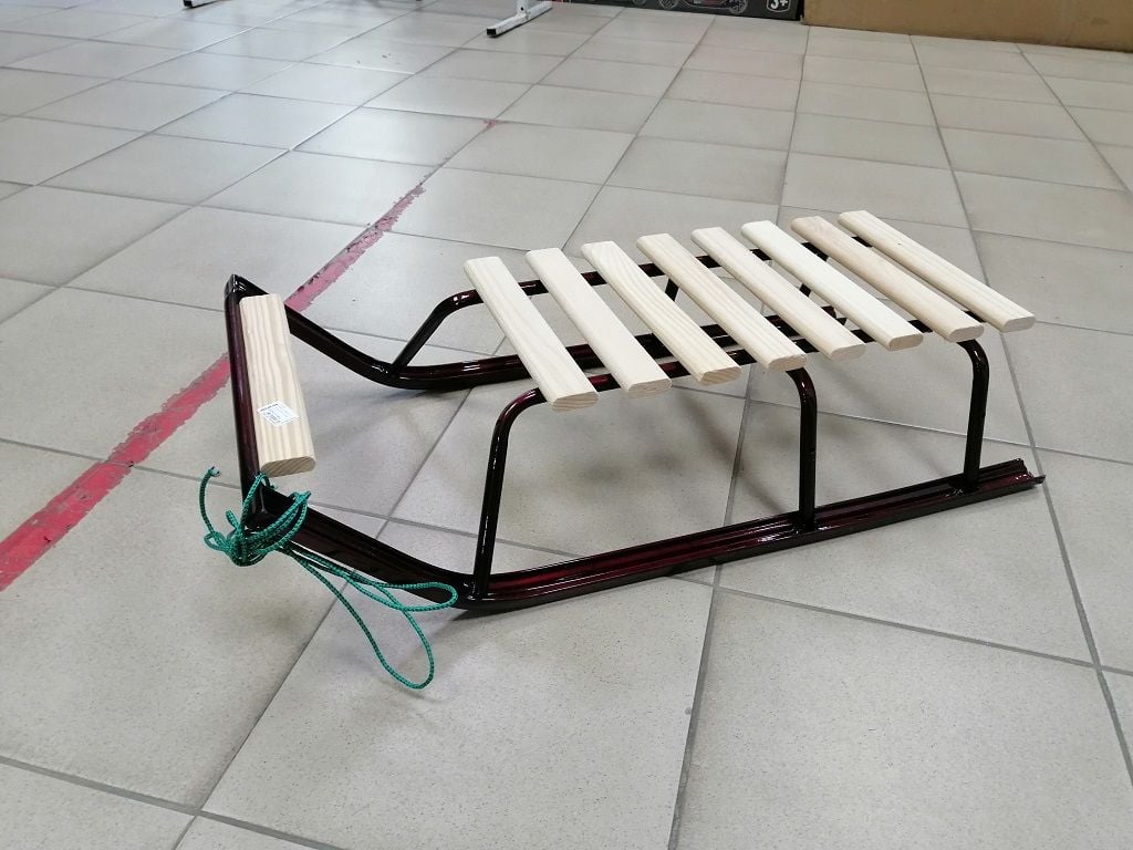 Санки зі спинкою 8 поперечних планок дерево з мотузкою 57486 Китай