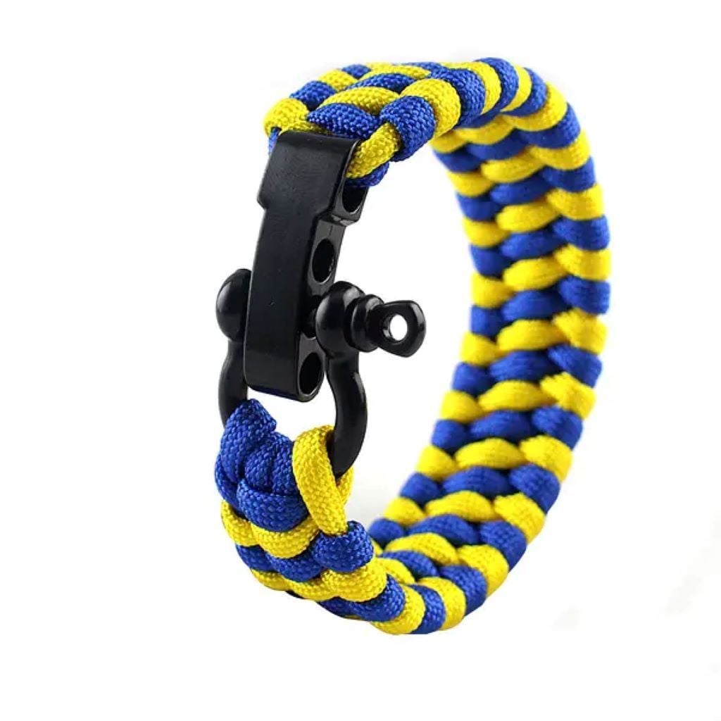 Браслет плетений з карабіном мікс кольорів 36008 Україна