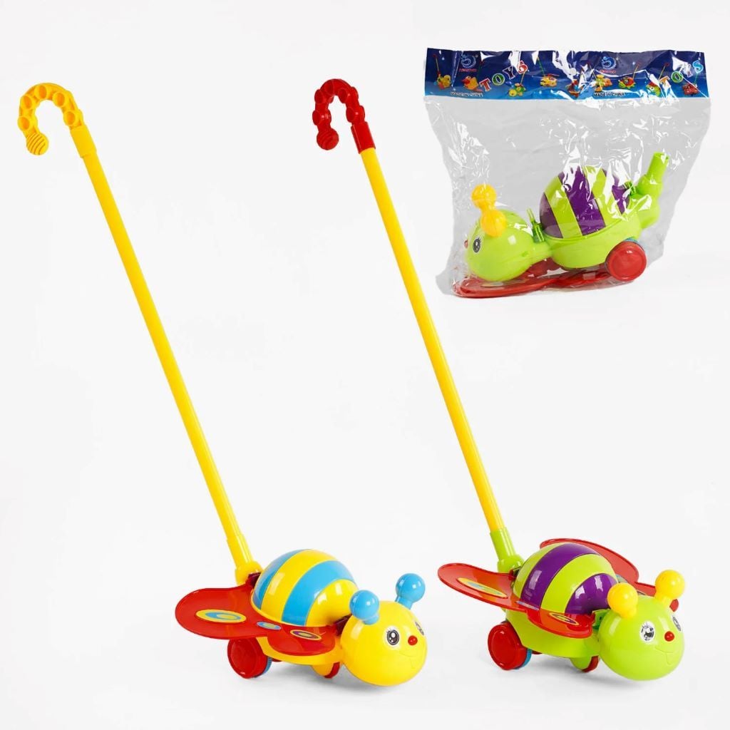 Каталка Метелик 54см на палці у пакеті 0376 Китай