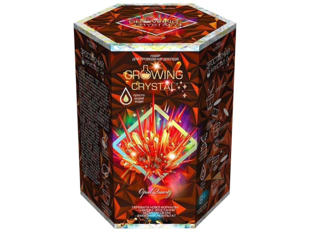 Кристал зростаючий набір для дослідів у коробці 10*10*14см GRK-01-06U Danko toys