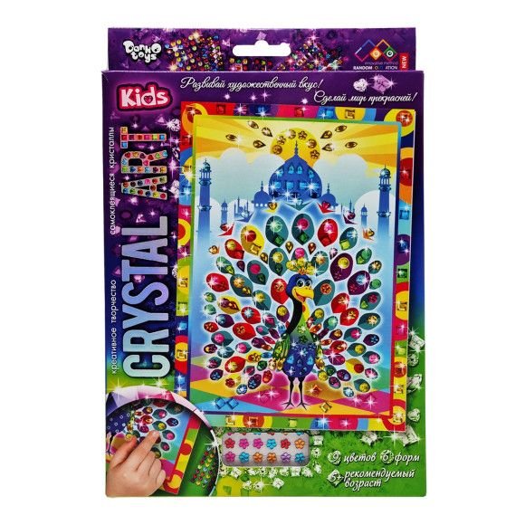 Набір для творчесті блискуча мозаїка Crystal art Kids  коробка 28*19см CArt-01-06 danko toys