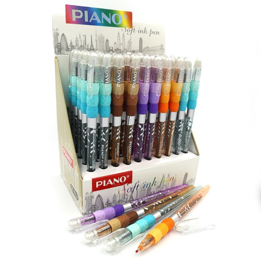 Ручка масляна 0,7мм з грипом Sofi ink pen синя PT-272 Piano