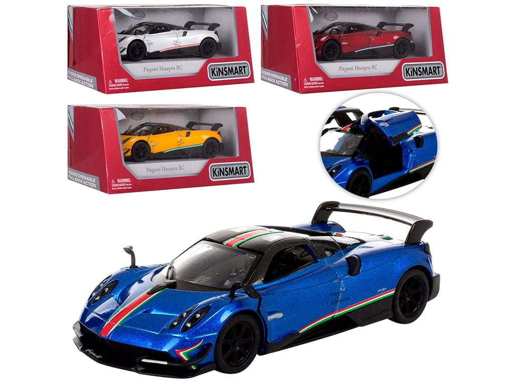 Машина метал Pagani Huayra BC 1:38 відчиняються двері ум колеса інерція  коробка 16*7*8см KT5400WF kinsmart