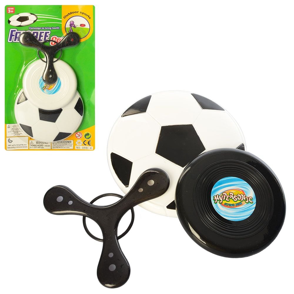 Літяча  тарілка  2шт бумеранг пластик на планшеті 17*29см 5696 Китай