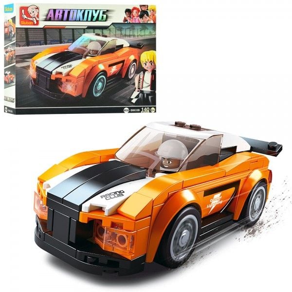 Конструктор типу лего 140дет Car Club машина гонка фігурка  коробка 24*19*4,5см M38-B0633B sluban