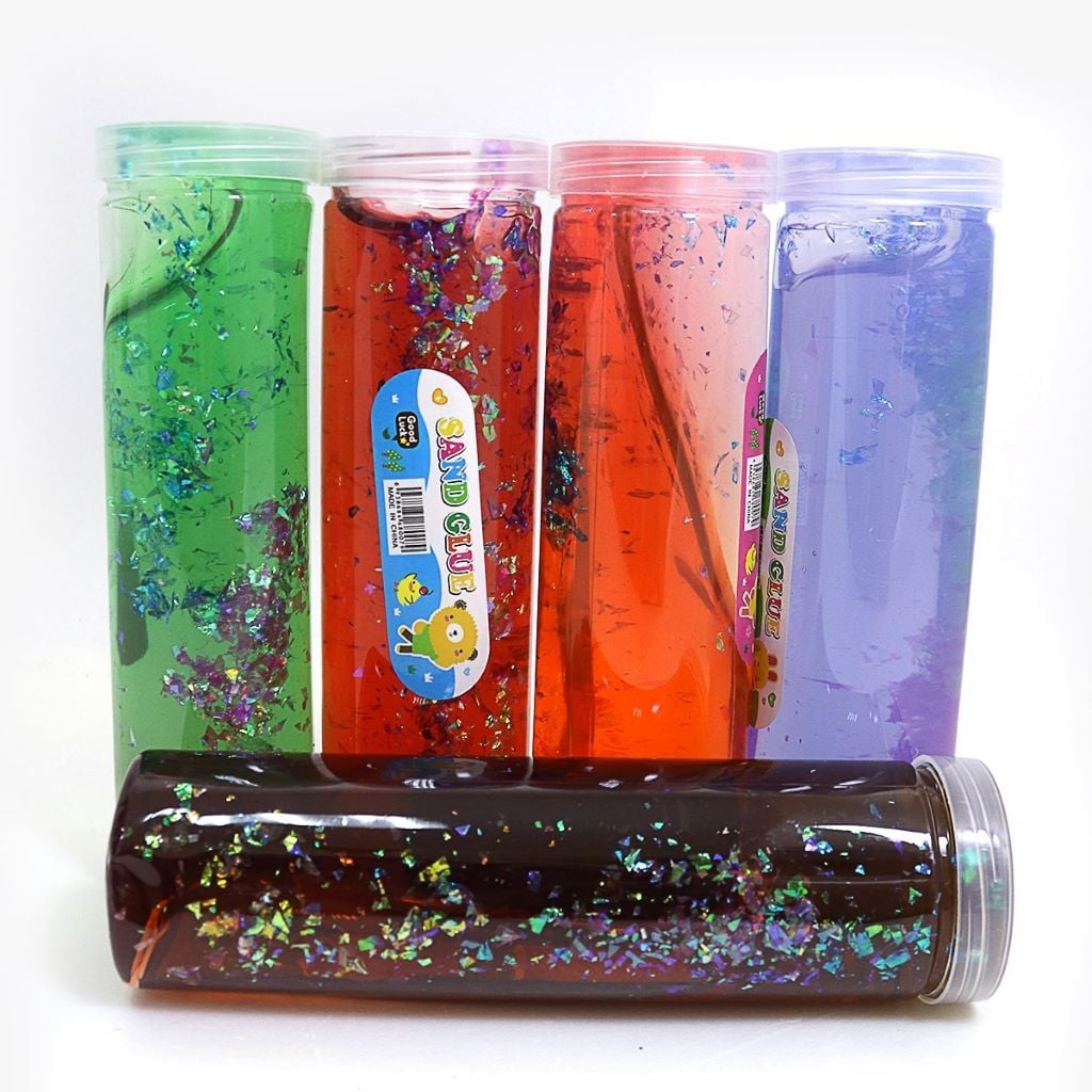Слайм з блискітками колба 19см асорті DSCN4594 Китай