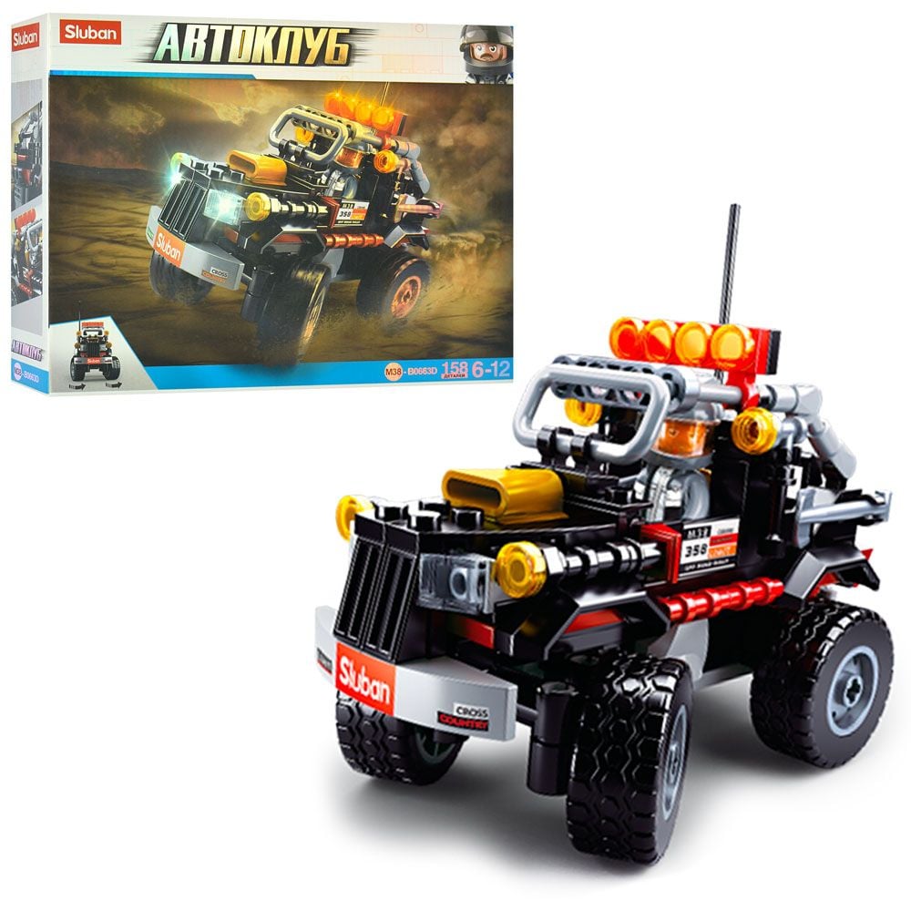 Конструктор 158 дет Автоклуб машина джип у коробці 23,5*19*4,5см M38-B0663D sluban