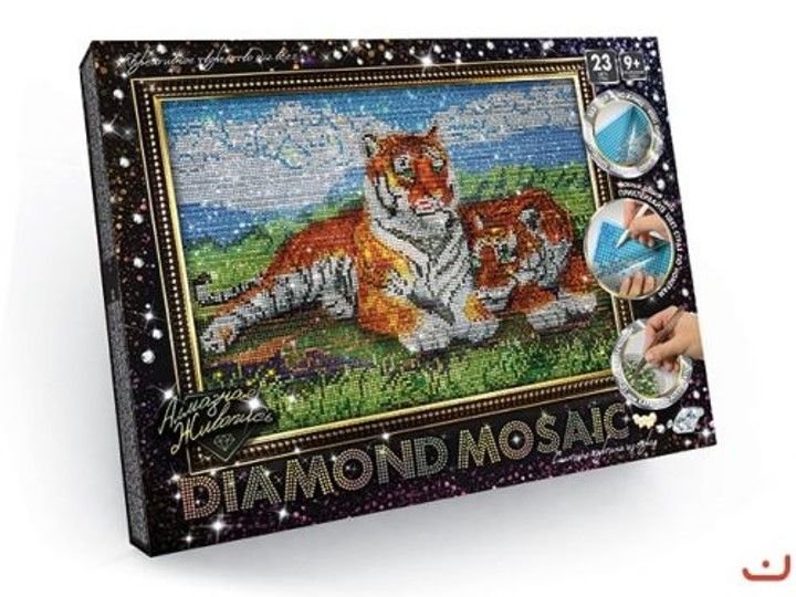 Алмазний живопис Леопарди Diamond Mosaic у коробці DM-01-07 danko toys