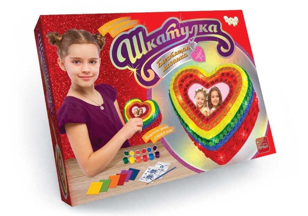 Креативна творчість Скринька мозаїка фарби у коробці 26*19*7см SHR-01-07 Danko toys