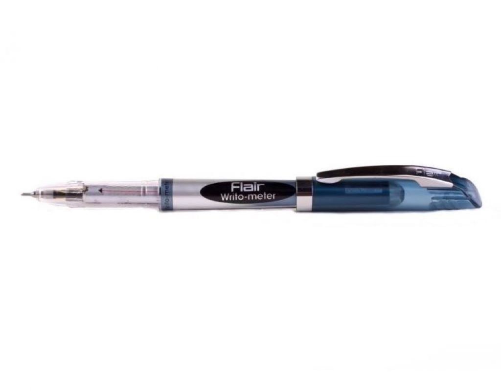 Ручка кулькова 10км Writo meter чорна 743E Flair