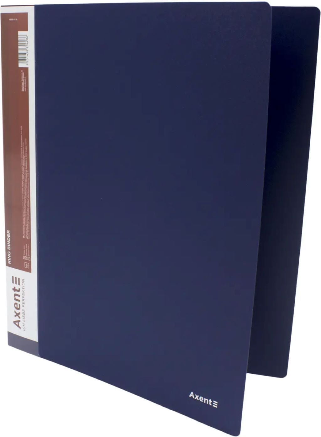 Папка А4 пластик на 4 кольца 35мм синя 1208-02 Axent