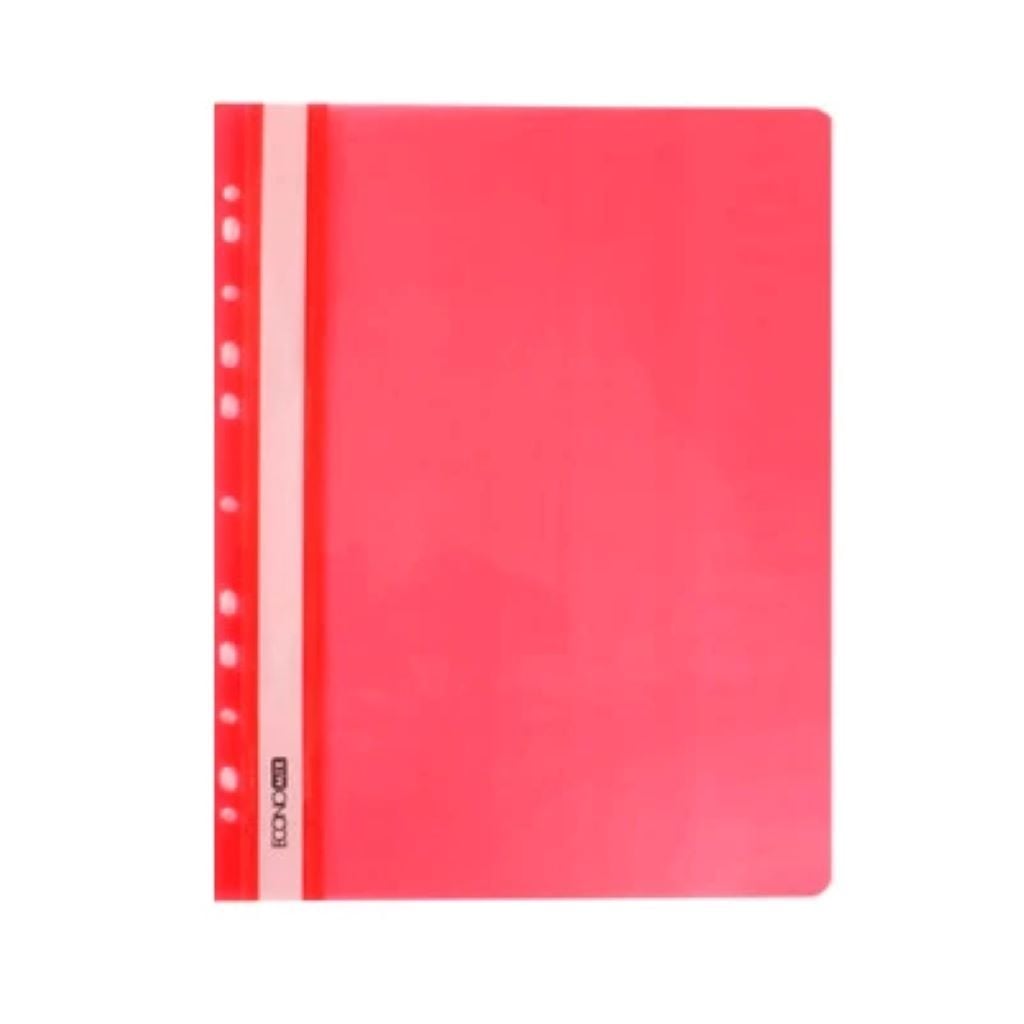 Папка А4 швидкозшивач з перфорацією червона 38504-03 Econo mix