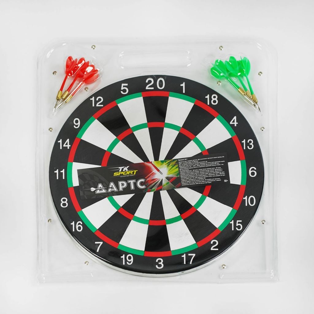 Дартс 17" в комплекті 6 дротиків в слюді розмір упаковки 47 х 44 см C34002 TK Sport