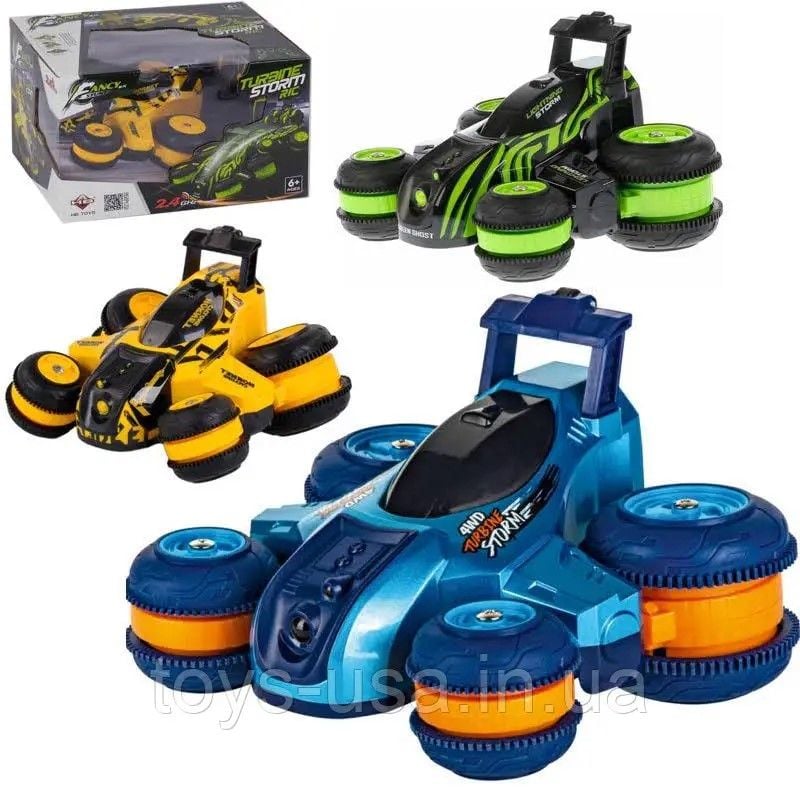 Машина  трюкова  р/к аккум 7,2V  в коробці 26*16*20см HB-CL01/02/03 Китай