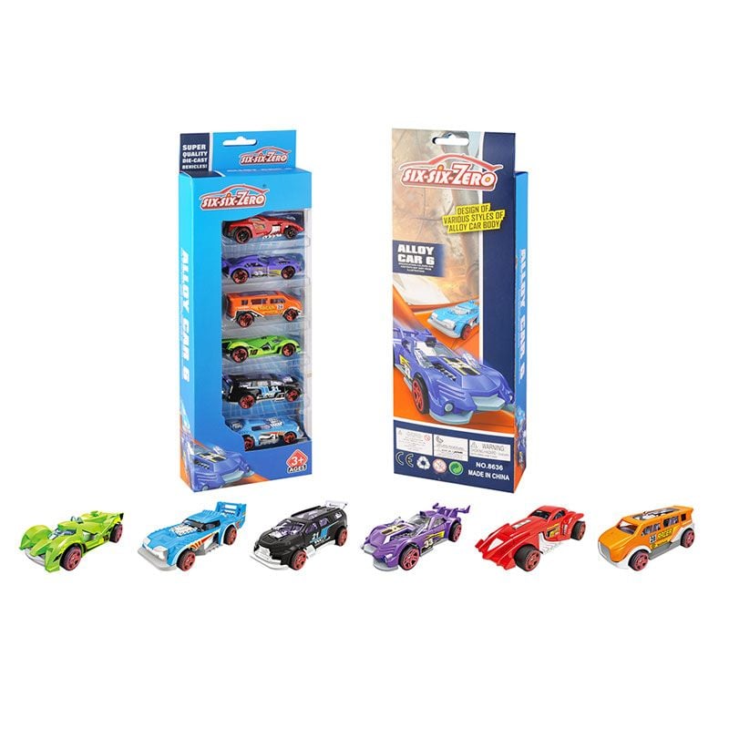 Набор машинок Hot Wheelll  метал 6 шт в упаковці 8636 Китай