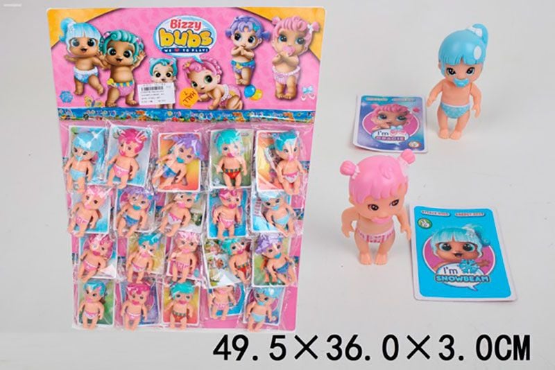 Пупс Bizzy Bubs  в пакеті 9,5*12см 20шт на планшеті TBG391401 Китай