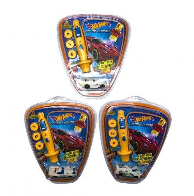 Машина типу  Hot Wheels змінює колір з фонаріком на планшеті KG937-1 Китай