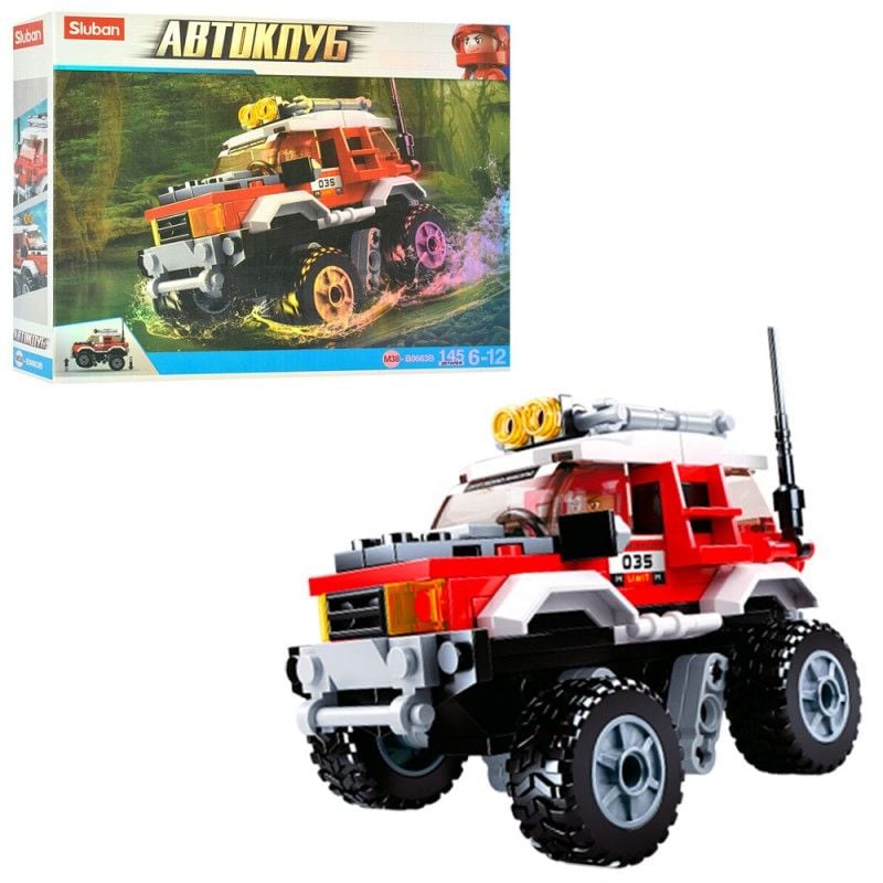 Конструктор 145дет  Car Club 145дет джип фігура коробка 20*25*4,5см M38-B0663CB sluban