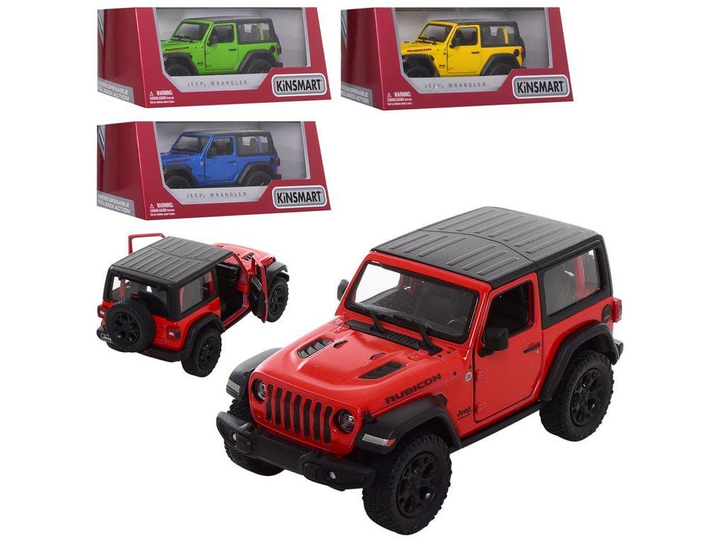 Машина метал JEEP WRANGLER 1:38 відчиняються двері інерція коробка 16*7*8см KT5412WB kinsmart