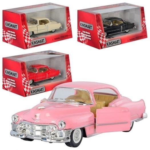 Машина металева 1953 Сadillac series 62 coupe інерція двері відчин гум кол в коробці 16*8*7см КТ5339W kinsmart