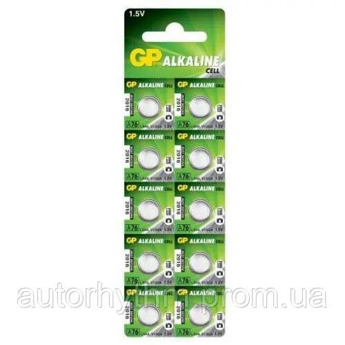 Батарейка таблетка 1шт лужна  AG13 Alkaline GPA76F-2C10 GP