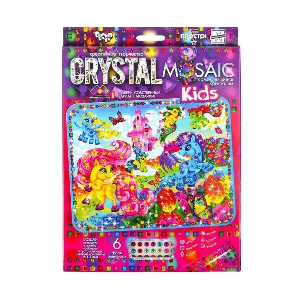 Блискуча мозаїка Crystal Mosaic Kids друзі Поні у коробці СRMk-01-01 Danko toys
