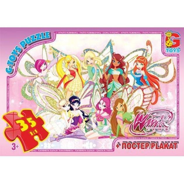 Пазли 35ел WinX Club постер у коробці 20*13см W002008 G-Toys
