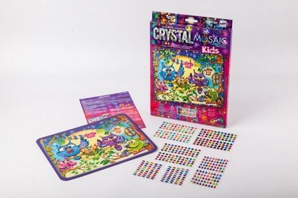 Набір для творчесті блискача мозаїка Сови Crystal Mosaic Kids CRMK-01-10 danko toys