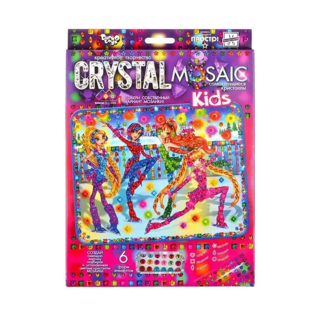 Блискуча мозаїка Crystal Mosaic Kids Подруги у коробці CRMK-01-02 Danko toys