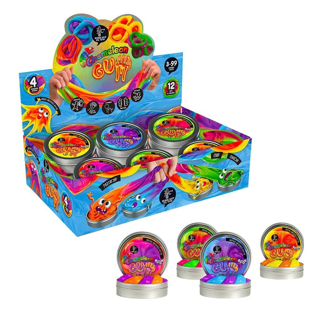 Chameleon gum жуйка для рук в металевій банці ChGUM-01-01 Danko toys