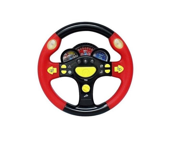 Руль муз Маленький водій на бат звук світло коробка 29*26*5,5см 7044 Китай