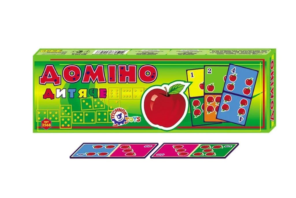 Доміно дитяче фрукти в коробці 40*12,5*3,5см 2568 технок
