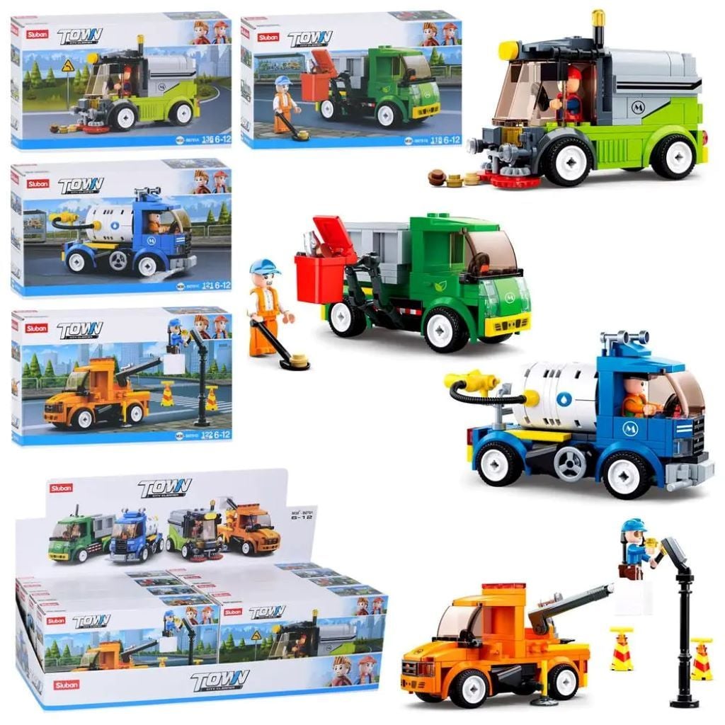 Конструктор типу лего 118дет TOWV Міський транспорт фігурка у коробці 24*14*5см M38-B0781 sluban