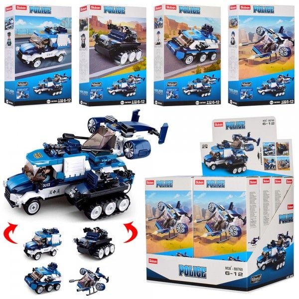 Конструктор типу лего 105-116дет POLIGE у коробці 23*14*4см M38-B0760 sluban