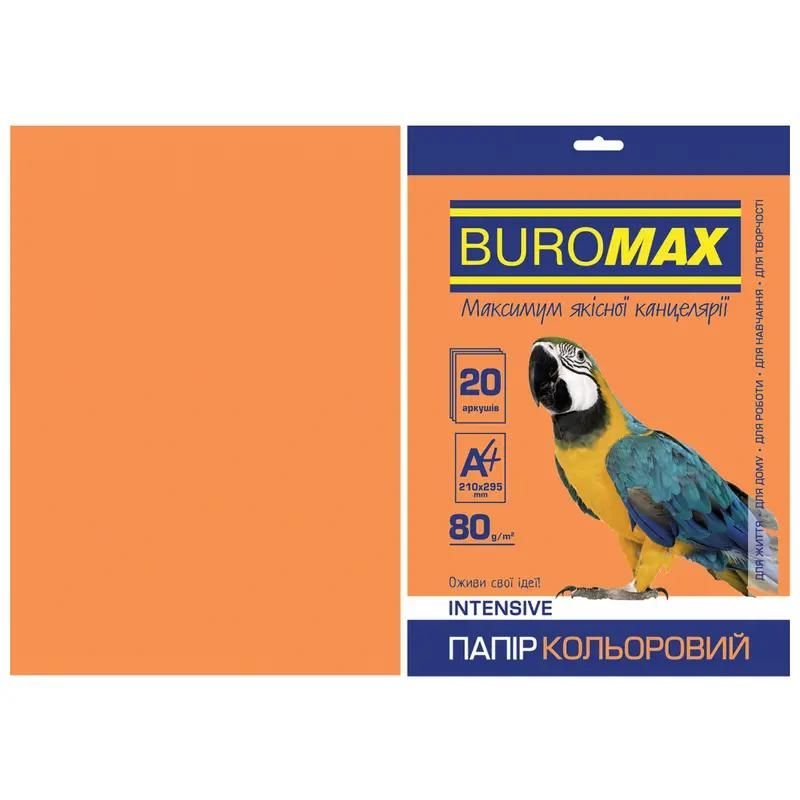 Папір кольоровий  А4 80г помаранчевий 20 аркушів 2721320-11 Buromax