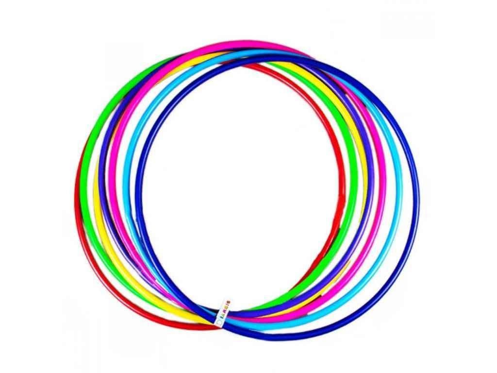 Обруч спортивний 80см мікс кольорів пластик 0177 bamsic