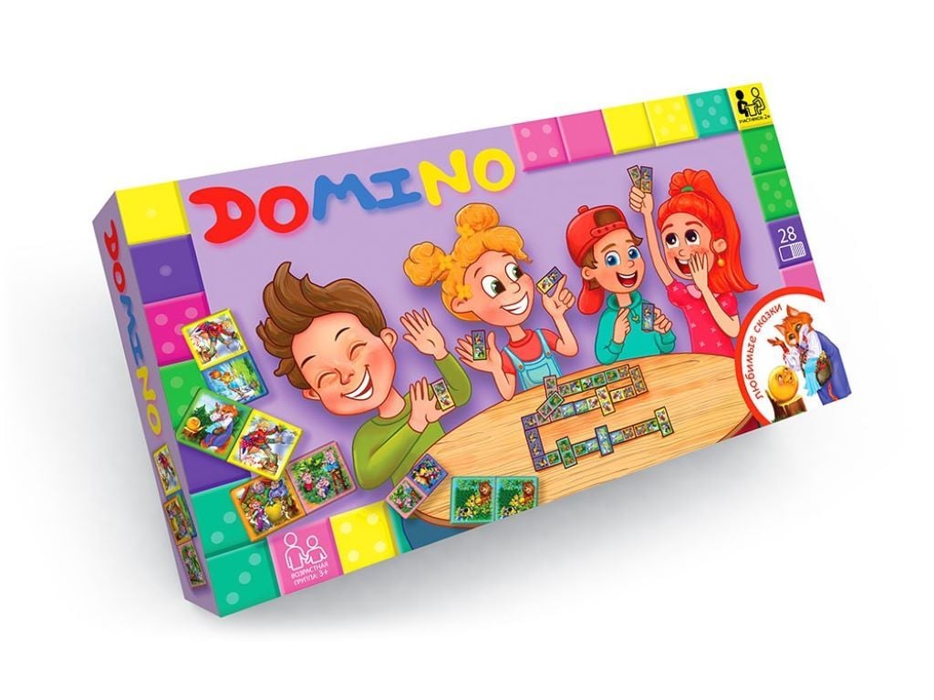 Настільна гра Доміно Улюблені казки 28шт у коробці 27*14*3см DT G-DMN-01 Danko toys