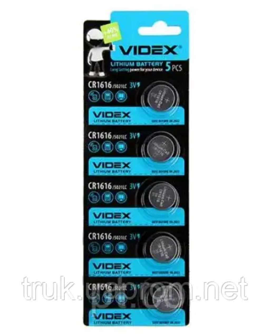 Батарейка таблетка Lithium 3V CR1616 Videx