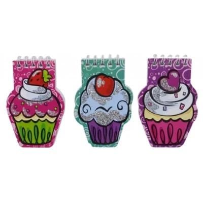 Блокнот Тістечко 40л верхня спіраль 10,5*6,5  мікс видів 1315 Китай