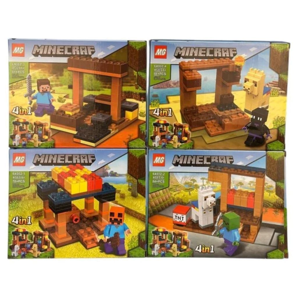 Конструктор типу лего Minecraf 78+дет 4в1 у коробці 64002 Китай