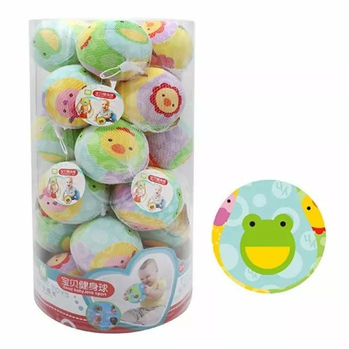 М'яч брязкальце 12см тканина у сітці V05088-1 Китай